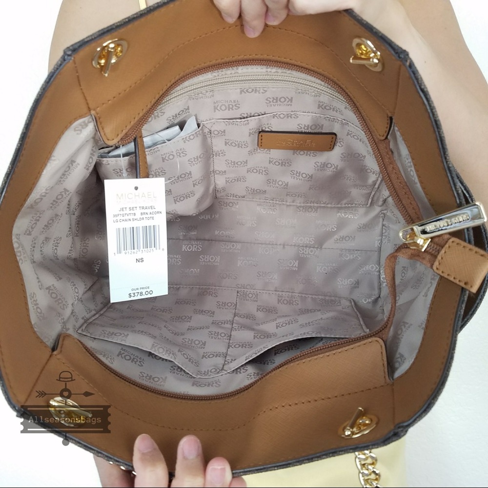 Michael Kors Jet Set large chain shoulder tote NWT - Picture 2 of 8